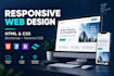build a responsive website with HTML CSS bootstrap or tailwind