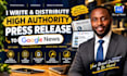 write and distribute high authority press release to google news