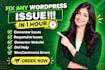 fix wordpress issues, bugs, errors, fix wordpress critical error, fix website