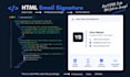 create a responsive HTML email template and professional email signature
