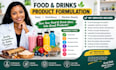 formulate food and drinks products with professional recipes
