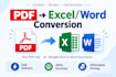 convert PDF or documents into editable excel and word files