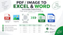 convert PDF images and scanned documents to excel or world