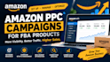 setup manage optimize amazon PPC campaigns amazon fba, ppc campaign marketing