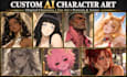 create custom ai character art and oc portraits