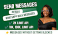 set up meta bm and whatsapp api with 2k 10k and 100k messaging limit