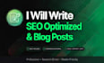 write SEO optimization high quality blog article