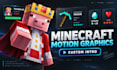 create a custom minecraft intro with professional motion graphics