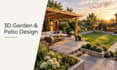 create 3d garden and patio designs, landscape rendering and backyard design