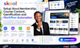migrate and setup skool courses membership, onboarding and automation system