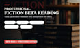 beta read and professionally critique fiction manuscripts