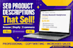 write seo amazon product description and shopify