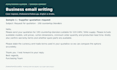 write professional business emails and supplier follow ups