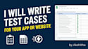 write professional test cases and test plans