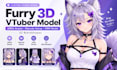create furry 3d vtuber model arkit avatar warudo setup vrm model 52 blendshapes