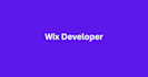 wix developer website designer