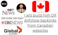 build high DR dofollow backlinks from canadian websites