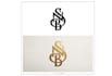 beautiful initials monogram and minimal wedding logo design