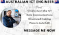 create australia ict data communications structured cabling plans in autocad