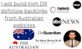 build high DR dofollow backlinks from australian websites