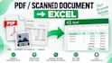 convert PDF and scanned documents to excel accurately