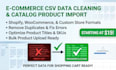 do ecommerce csv data cleaning and catalog product import
