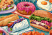 draw a food pop art illustration