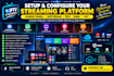 setup admin panel, restream setup, epg configuration, drm script with API