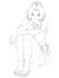draw custom pose anime character lineart