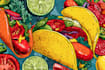 food pop art illustrations