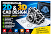 create professional 2d and 3d cad designs