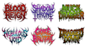create death metal, black metal sludge metal logo