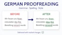 proofread and edit your german texts