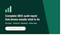 do technical SEO audit and competitor analysis with action plan