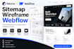 create relume sitemap wireframe and webflow website cms