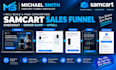build a samcart sales funnel, checkout and upsell
