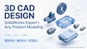 create solidworks 3d model for 3d printing, stl, step files