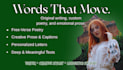 write original poetry, creative prose, and emotional texts