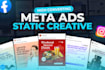 design high converting meta ads static ads creative in 12 hours