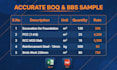 do quantity takeoff boq bbs and billing estimate