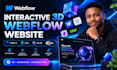 interactive 3d animated website webflow threejs webgl gsap 3d spline webflow