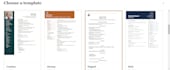 provide a resume builder with 20 professional CV templates