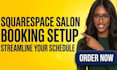 setup squarespace acuity scheduling for hair salons