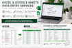 excel data entry, spreadsheet cleanup and formatting