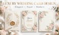 design luxury wedding and birthday invitation card