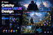 create catchy game UI UX design and assets