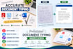 do accurate document typing, PDF to word and handwritten typing