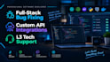 fix web app bugs, resolve technical issues, integrate API