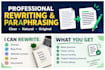 rewrite and paraphrase your text professionally