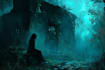 create a terrifying horror character illustration